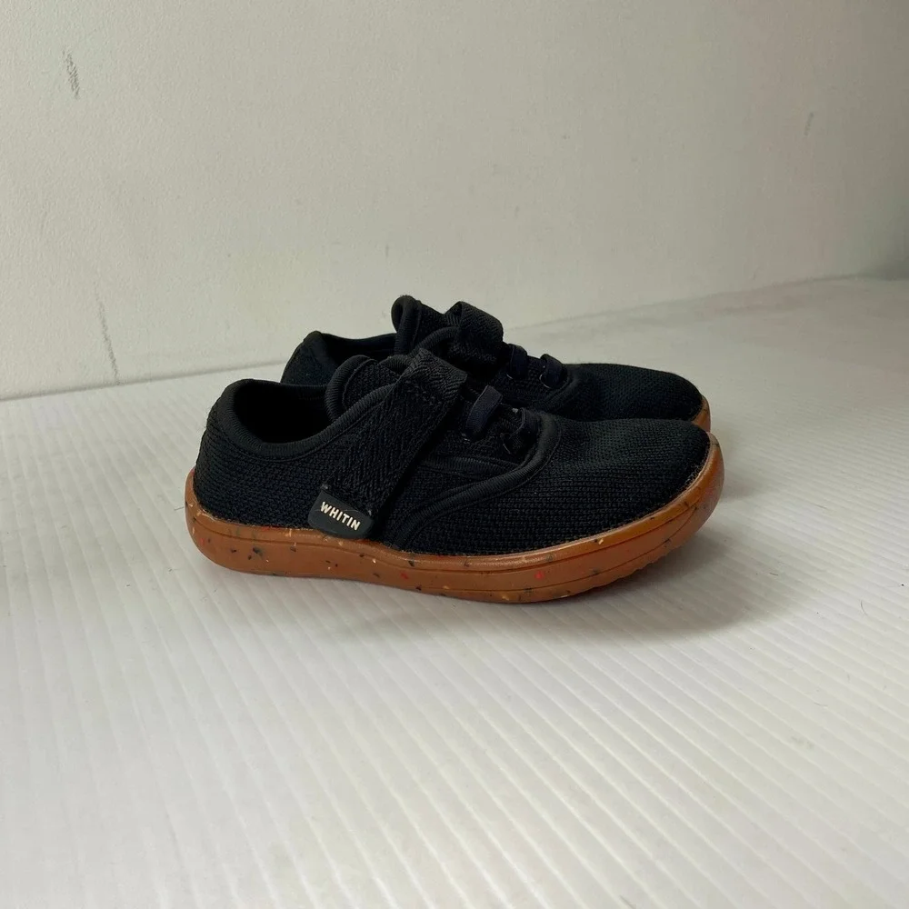 Whitin Toddler Wide Toe Box Barefoot Shoes Black W8K9 Unisex EU 26 US 9 Wide